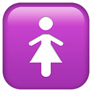 Emoji 🚺 Simbolo Del Bagno Delle Donne su Apple iOS 10.2.