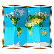 Emoji 🗺️ Mappa Mondiale su Apple iOS 10.2.