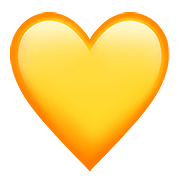 Emoji 💛 Cuore Giallo su Apple iOS 10.2.