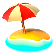 Emoji 🏖️ Spiaggia Con Ombrellone su Apple iOS 10.3.