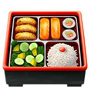 Émoji 🍱 Boîte Déjeuner sur Apple iOS 10.3.