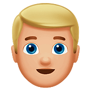 Émoji 👱🏼‍♂️ Homme Blond : Peau Moyennement Claire sur Apple iOS 10.3.