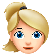 👱🏻‍♀️ Emoji Frau: helle Hautfarbe, blond Apple iOS 10.3.