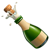 Émoji 🍾 Bouteille De Champagne sur Apple iOS 10.3.