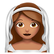 👰🏽 Emoji Person mit Schleier: mittlere Hautfarbe Apple iOS 10.3.