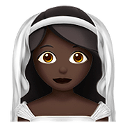 Émoji 👰🏿 Personne Mariée Avec Voile : Peau Foncée sur Apple iOS 10.3.