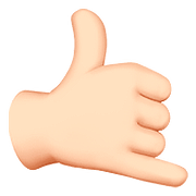 Emoji 🤙🏻 Mano Con Gesto Di Chiamata: Carnagione Chiara su Apple iOS 10.3.