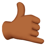 Emoji 🤙🏾 Mano Con Gesto Di Chiamata: Carnagione Abbastanza Scura su Apple iOS 10.3.