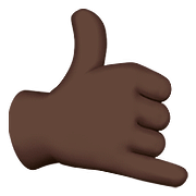 🤙🏿 Emoji Sinal «me Liga»: Pele Escura na Apple iOS 10.3.