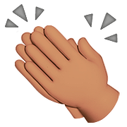 👏🏽 Emoji klatschende Hände: mittlere Hautfarbe Apple iOS 10.3.