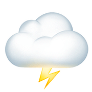🌩️ Emoji Nube Con Rayo en Apple iOS 10.3.