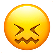 Emoji 😖 Faccina Frustrata su Apple iOS 10.3.