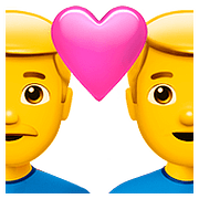 Émoji 👨‍❤️‍👨 Couple Avec Cœur : Homme Et Homme sur Apple iOS 10.3.