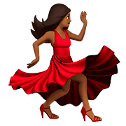 💃🏾 Emoji tanzende Frau: mitteldunkle Hautfarbe Apple iOS 10.3.