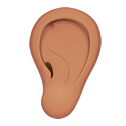 Emoji 👂🏽 Orecchio: Carnagione Olivastra su Apple iOS 10.3.