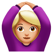 🙆🏼 Emoji Person mit Händen auf dem Kopf: mittelhelle Hautfarbe Apple iOS 10.3.