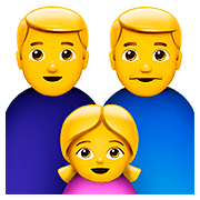 Emoji 👨‍👨‍👧 Famiglia: Uomo, Uomo E Bambina su Apple iOS 10.3.