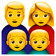 👨‍👩‍👦‍👦 Emoji Familie: Mann, Frau, Junge und Junge Apple iOS 10.3.