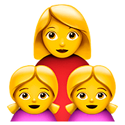 👩‍👧‍👧 Emoji Familie: Frau, Mädchen und Mädchen Apple iOS 10.3.