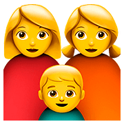 👩‍👩‍👦 Emoji Familie: Frau, Frau und Junge Apple iOS 10.3.