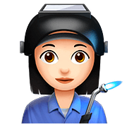 👩🏻‍🏭 Emoji Fabrikarbeiterin: helle Hautfarbe Apple iOS 10.3.