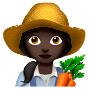 👩🏿‍🌾 Emoji Agricultora: Tono De Piel Oscuro en Apple iOS 10.3.