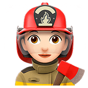 👩🏻‍🚒 Emoji Feuerwehrfrau: helle Hautfarbe Apple iOS 10.3.