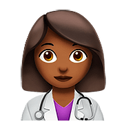 Emoji 👩🏾‍⚕️ Operatrice Sanitaria: Carnagione Abbastanza Scura su Apple iOS 10.3.