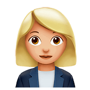 Emoji 👩🏼‍💼 Impiegata: Carnagione Abbastanza Chiara su Apple iOS 10.3.