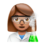 Émoji 👩🏽‍🔬 Scientifique Femme : Peau Légèrement Mate sur Apple iOS 10.3.