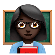 Émoji 👩🏿‍🏫 Enseignante : Peau Foncée sur Apple iOS 10.3.