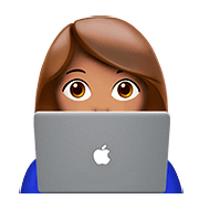 Emoji 👩🏽‍💻 Tecnologa: Carnagione Olivastra su Apple iOS 10.3.