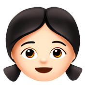 Emoji 👧🏻 Bambina: Carnagione Chiara su Apple iOS 10.3.