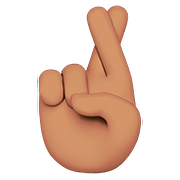 Emoji 🤞🏽 Dita Incrociate: Carnagione Olivastra su Apple iOS 10.3.