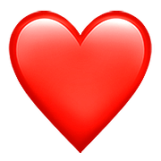 Émoji ❤️ Cœur Rouge sur Apple iOS 10.3.