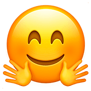 Emoji 🤗 Faccina Che Abbraccia su Apple iOS 10.3.