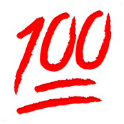 Emoji 💯 100 Punti su Apple iOS 10.3.