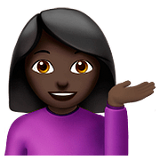 💁🏿 Emoji Pessoa Com A Palma Virada Para Cima: Pele Escura na Apple iOS 10.3.