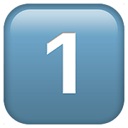 1️⃣ Emoji Teclas: 1 en Apple iOS 10.3.