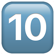 Émoji 🔟 Touches : 10 sur Apple iOS 10.3.