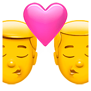 👨‍❤️‍💋‍👨 Emoji sich küssendes Paar: Mann, Mann Apple iOS 10.3.