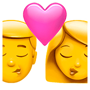 👩‍❤️‍💋‍👨 Emoji sich küssendes Paar: Frau, Mann Apple iOS 10.3.
