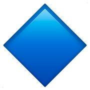 Emoji 🔷 Rombo Blu Grande su Apple iOS 10.3.