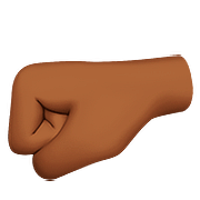 Emoji 🤛🏾 Pugno A Sinistra: Carnagione Abbastanza Scura su Apple iOS 10.3.