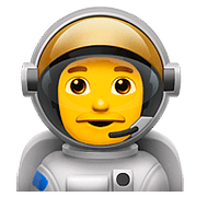 Emoji 👨‍🚀 Astronauta Uomo su Apple iOS 10.3.
