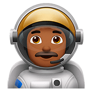 👨🏾‍🚀 Emoji Astronaut: mitteldunkle Hautfarbe Apple iOS 10.3.