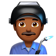 Emoji 👨🏾‍🏭 Operaio: Carnagione Abbastanza Scura su Apple iOS 10.3.
