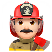 👨🏻‍🚒 Emoji Feuerwehrmann: helle Hautfarbe Apple iOS 10.3.