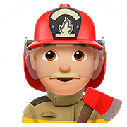 Émoji 👨🏼‍🚒 Pompier Homme : Peau Moyennement Claire sur Apple iOS 10.3.