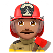 Emoji 👨🏽‍🚒 Pompiere Uomo: Carnagione Olivastra su Apple iOS 10.3.